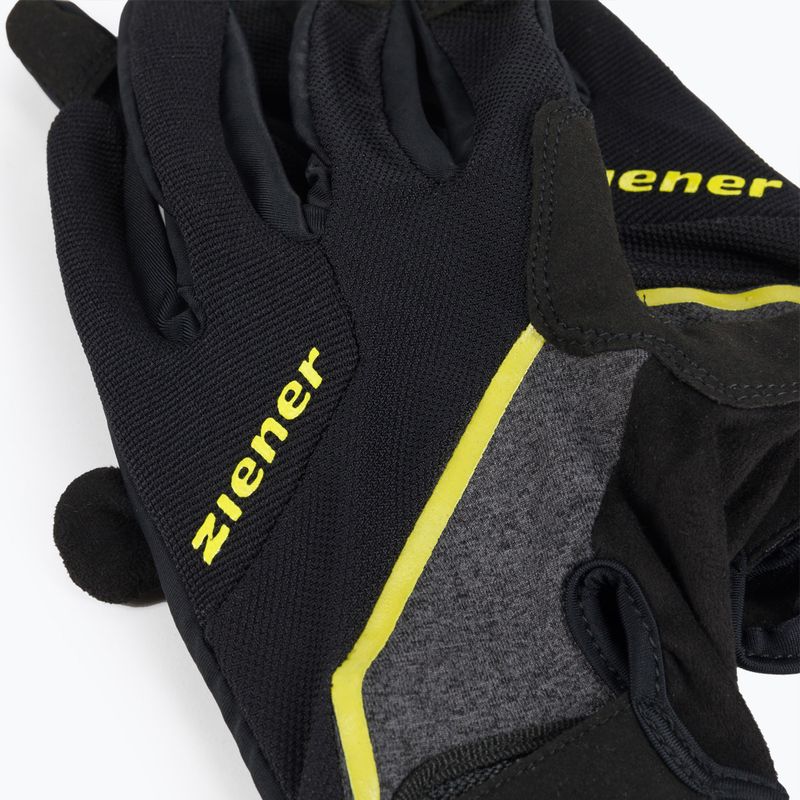 ZIENER MTB Kerékpáros Kesztyű Clyo Touch Hosszú Gél 338 Fekete/Sárga Z-988229/338/7,5 4