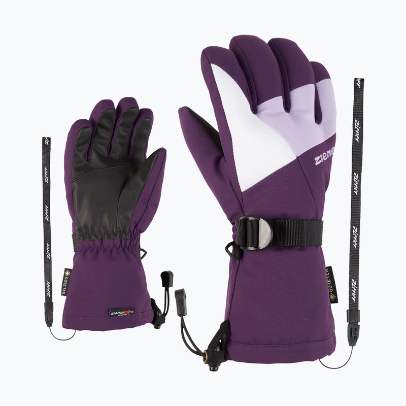 Gyerek síkesztyű ZIENER Lani GTX dark violet 7