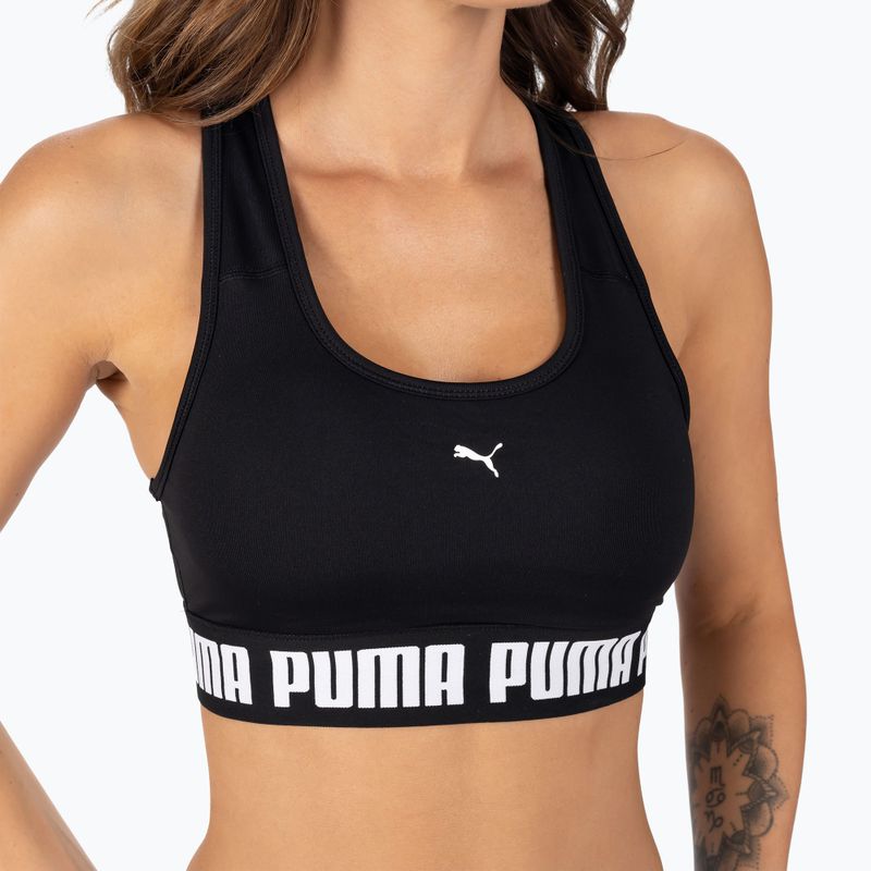 PUMA Mid Impact Puma Strong PM fitneszmelltartó fekete 521599 01 4