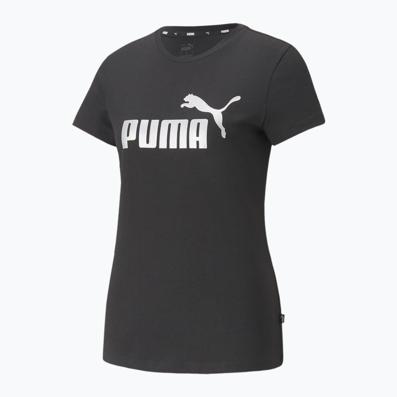 Női PUMA ESS+ Metallic Logo Tee puma fekete/ezüst metál puma
