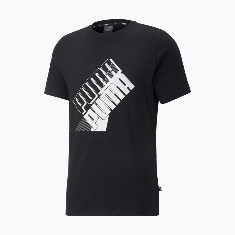 Férfi edzőpóló PUMA Power Logo Tee fekete 849788_01 6