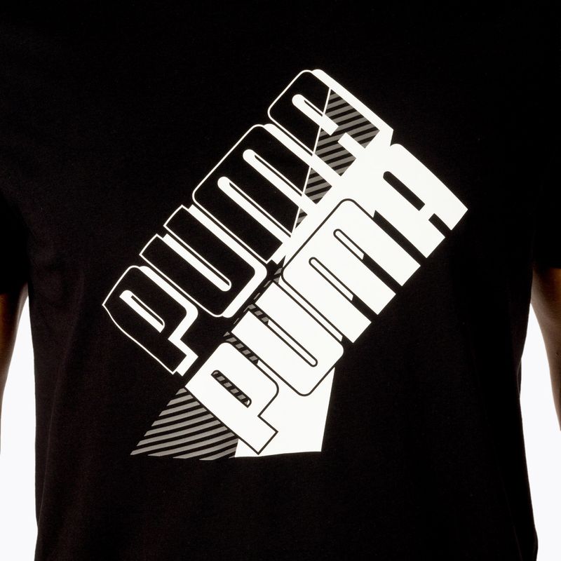 Férfi edzőpóló PUMA Power Logo Tee fekete 849788_01 5
