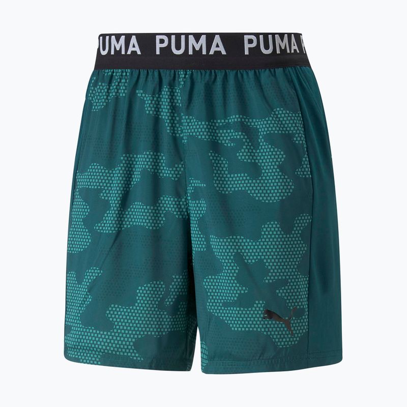 Férfi edzőnadrág PUMA Train Off Season AOP Woven 7" zöld 52235924