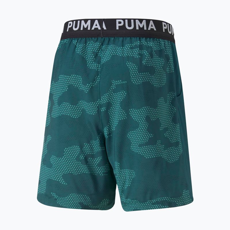 Férfi edzőnadrág PUMA Train Off Season AOP Woven 7" zöld 52235924 2