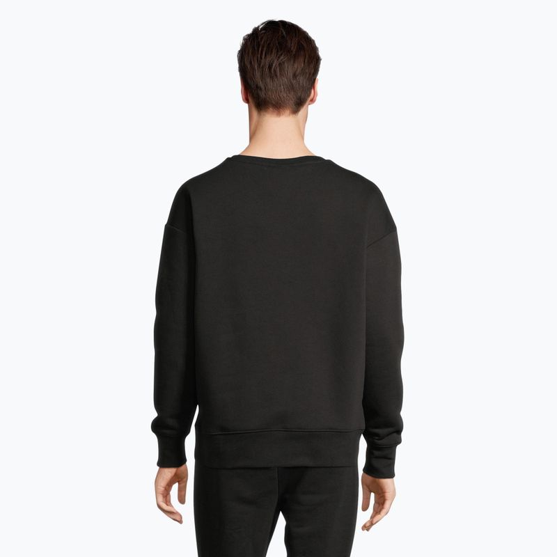 Férfi FILA Brand Loose Fit Crew melegítőfelső fekete 3