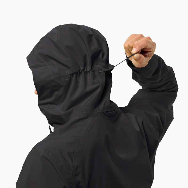 Férfi esőkabát Jack Wolfskin Highest Peak 3L fekete 7