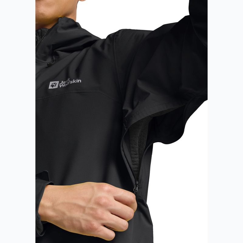 Férfi esőkabát Jack Wolfskin Highest Peak 3L fekete 8