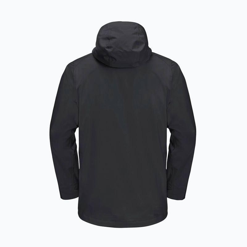Férfi esőkabát Jack Wolfskin Highest Peak 3L fekete 13