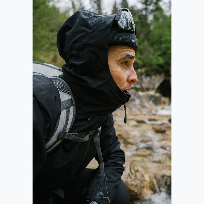 Férfi esőkabát Jack Wolfskin Highest Peak 3L fekete 22