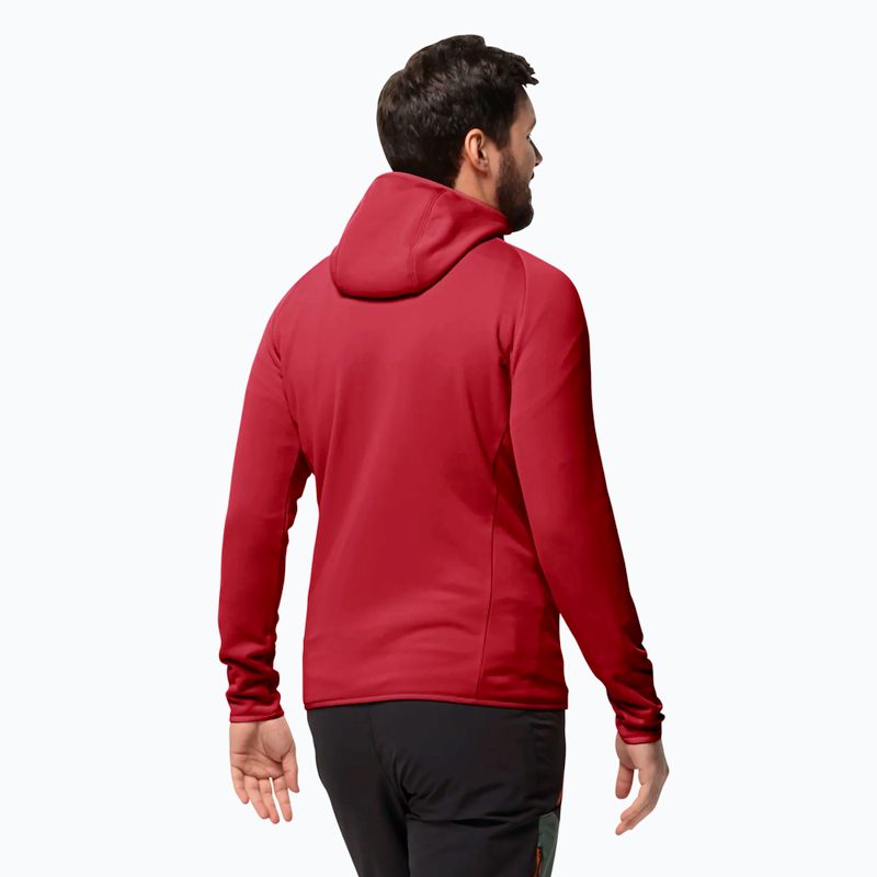 Férfi melegítőfelső Jack Wolfskin Baiselberg Hooded FZ red glow 2