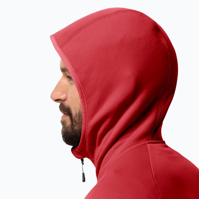 Férfi melegítőfelső Jack Wolfskin Baiselberg Hooded FZ red glow 3