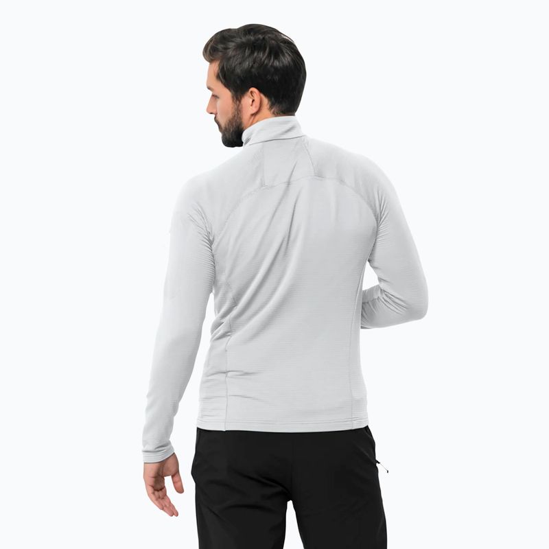 Jack Wolfskin férfi trekking pulóver Prelight FZ hűvös szürke 2
