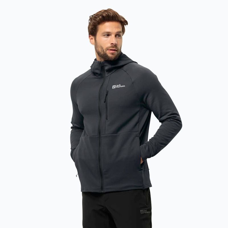 Férfi melegítőfelső Jack Wolfskin Kolbenberg Hooded Fz phantom