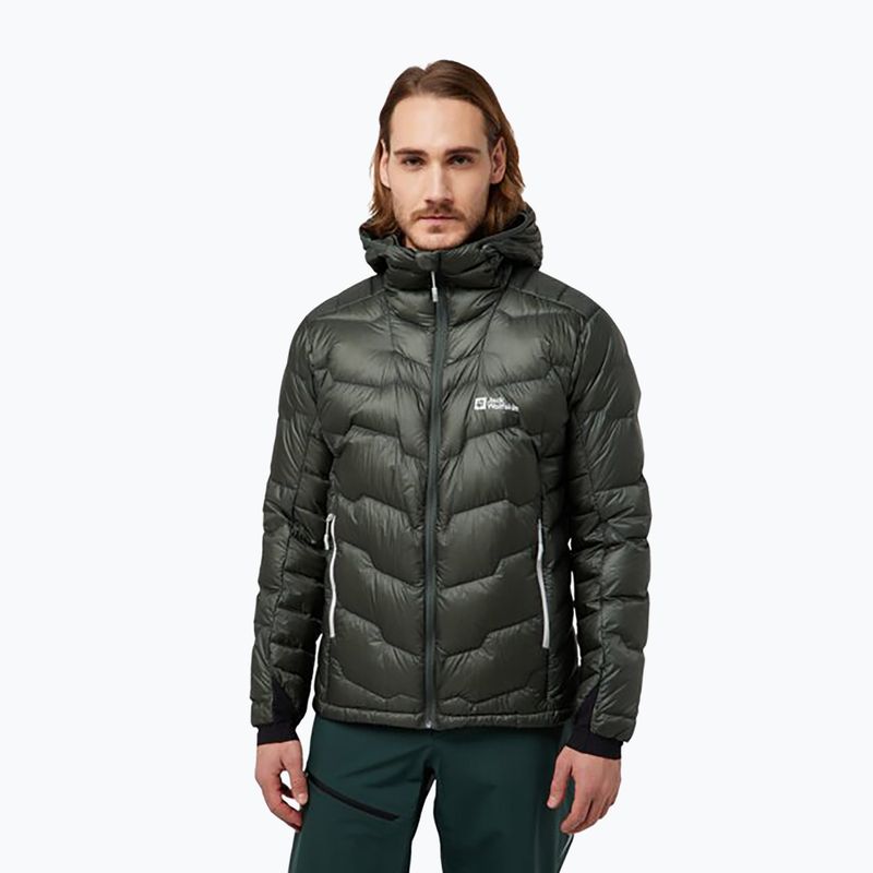 Férfi pehelykabát Jack Wolfskin Alpspitze Down Hoody slate green