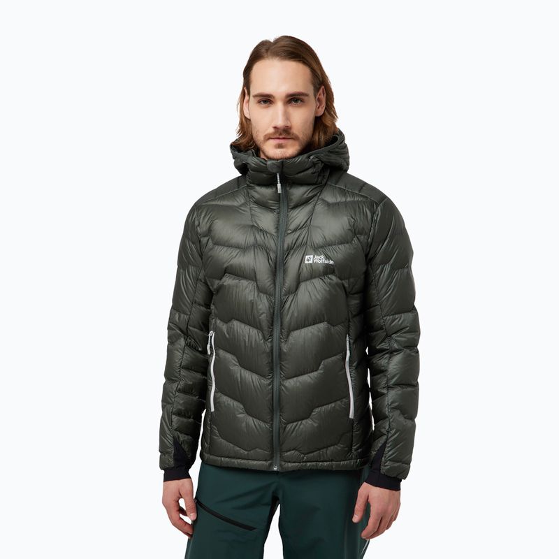 Férfi pehelykabát Jack Wolfskin Alpspitze Down Hoody slate green