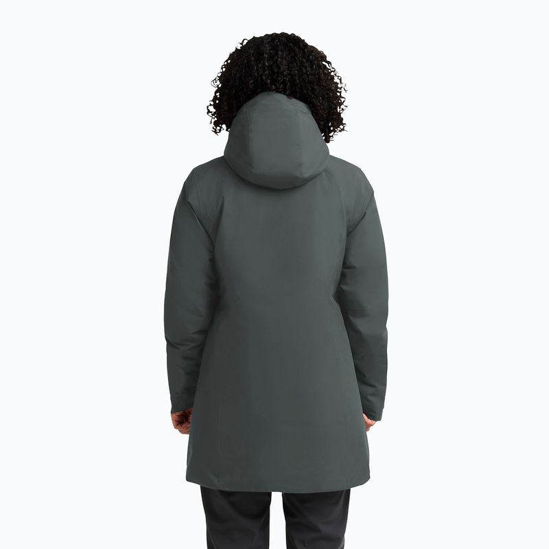 Női esőkabát Jack Wolfskin Heidelstein Ins slate green 3