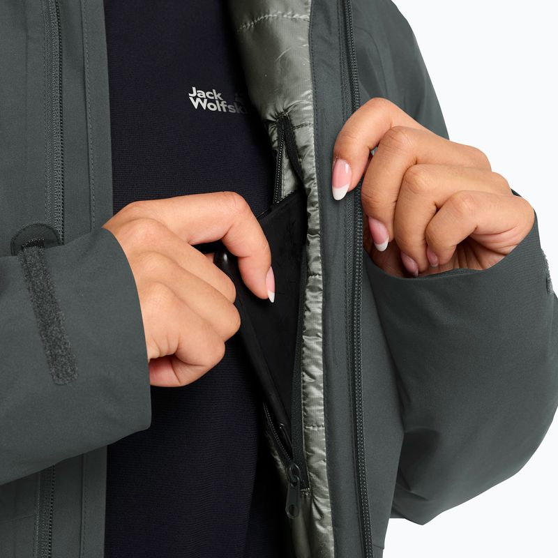 Női esőkabát Jack Wolfskin Heidelstein Ins slate green 4