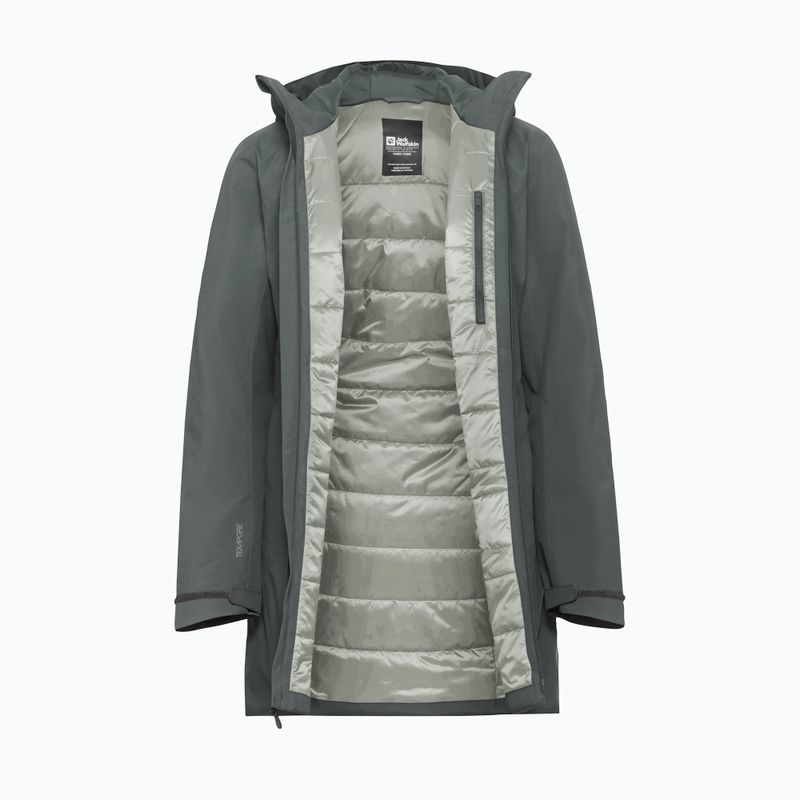 Női esőkabát Jack Wolfskin Heidelstein Ins slate green 9