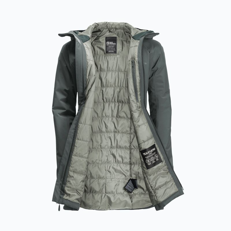 Női esőkabát Jack Wolfskin Heidelstein Ins slate green 10