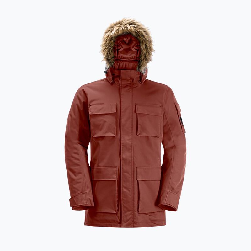 Jack Wolfskin férfi pehelypaplan dzseki Glacier Canyon Parka intenzív rozsda 2