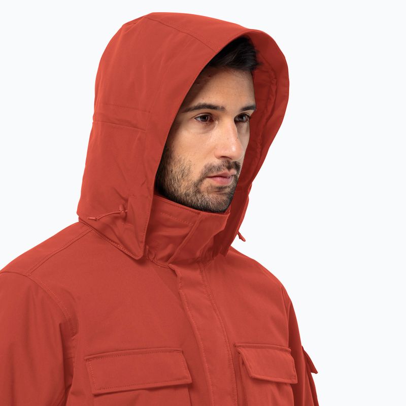 Jack Wolfskin férfi pehelypaplan dzseki Glacier Canyon Parka intenzív rozsda 3