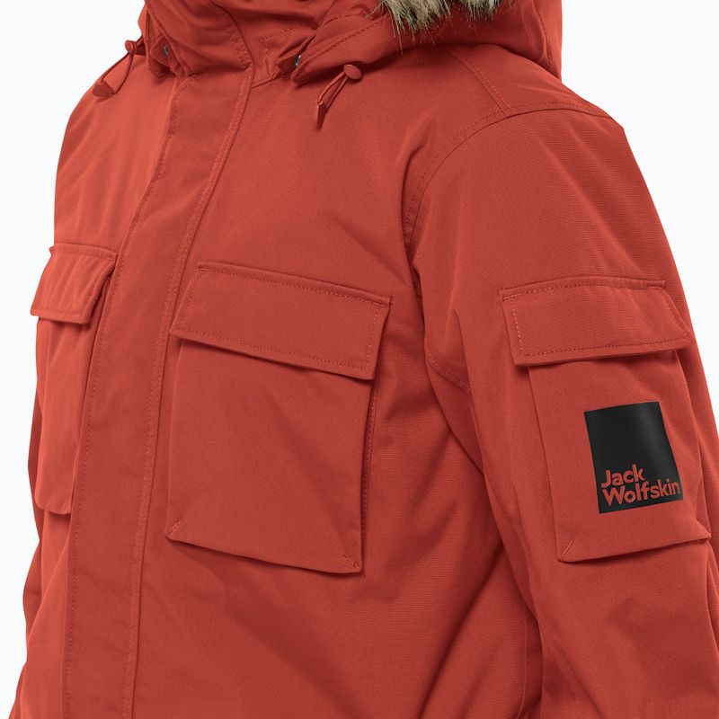 Jack Wolfskin férfi pehelypaplan dzseki Glacier Canyon Parka intenzív rozsda 5