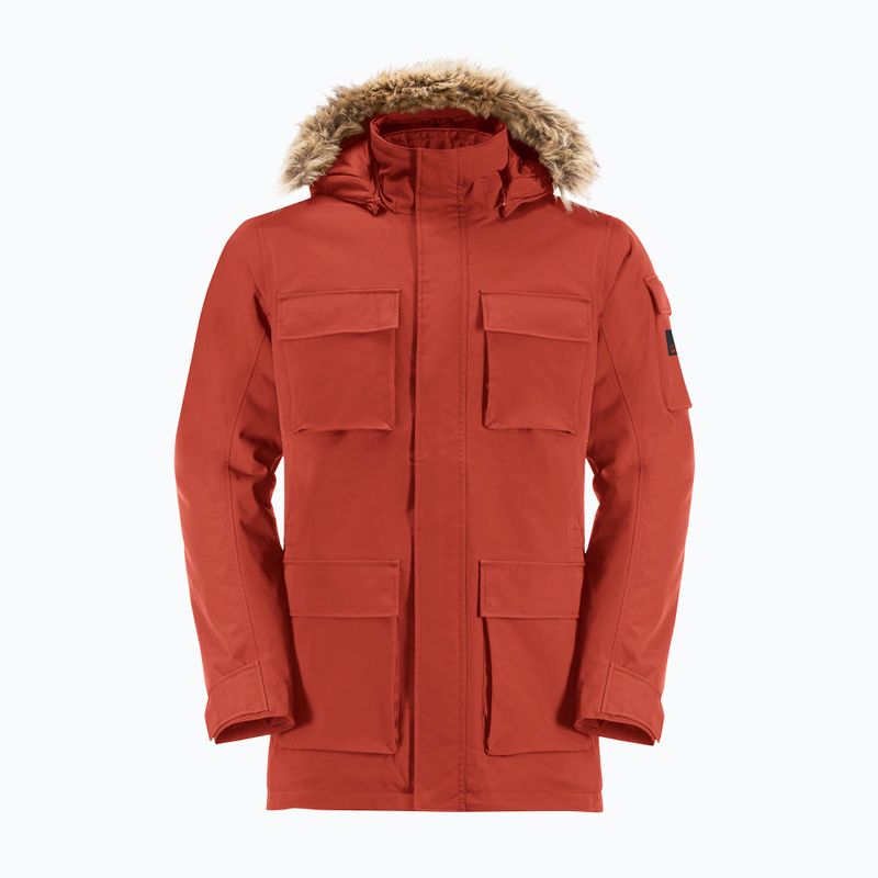 Jack Wolfskin férfi pehelypaplan dzseki Glacier Canyon Parka intenzív rozsda 7