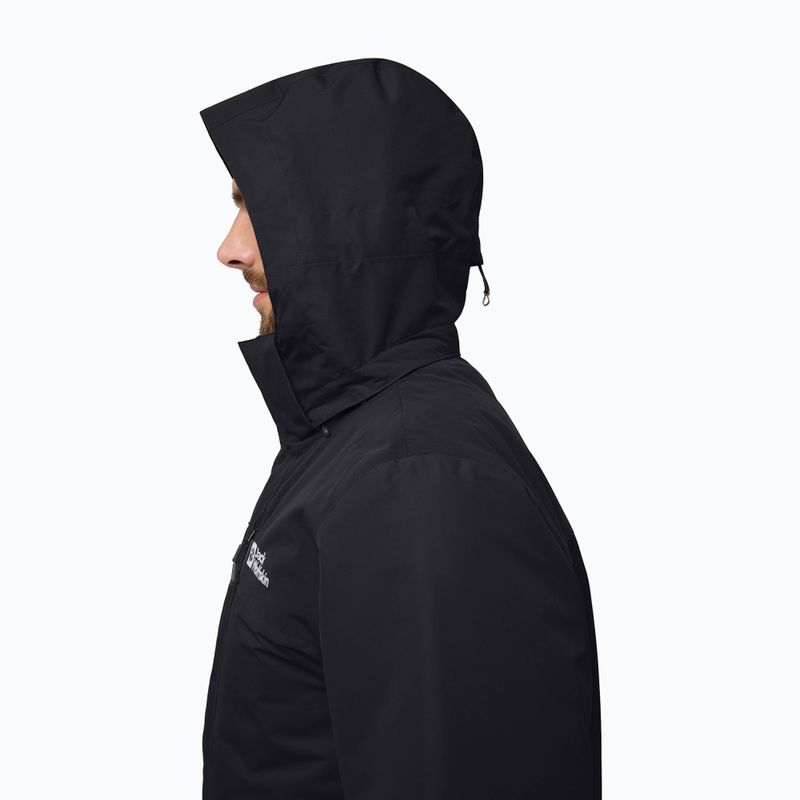 Férfi 3 az 1-ben dzseki Jack Wolfskin Jasper 3In1 fekete 6