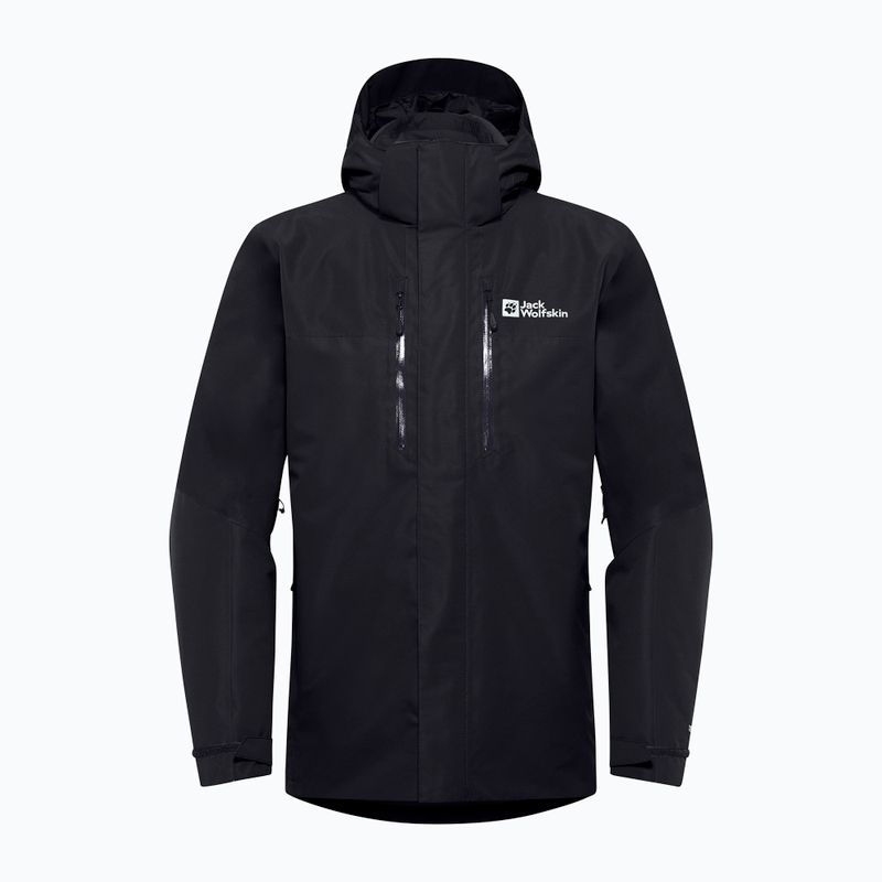 Férfi 3 az 1-ben dzseki Jack Wolfskin Jasper 3In1 fekete 19