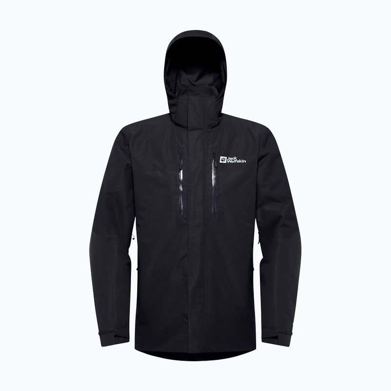 Férfi 3 az 1-ben dzseki Jack Wolfskin Jasper 3In1 fekete 20