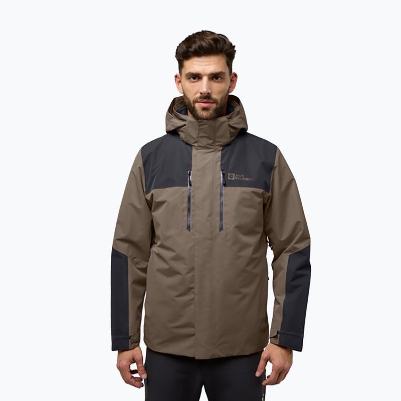 Jack Wolfskin férfi Jasper 3In1 dzseki hideg kávé