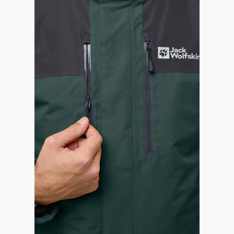Jack Wolfskin férfi Jasper 3In1 dzseki fekete olívazöld 9