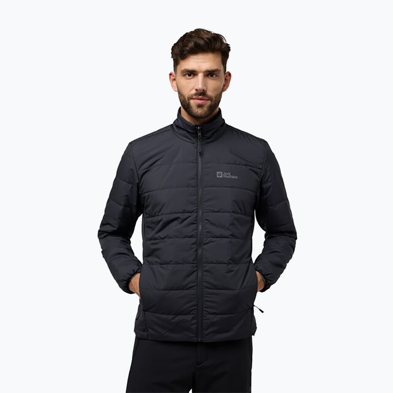 Jack Wolfskin férfi Romberg 3In1 kabát pala zöld 5