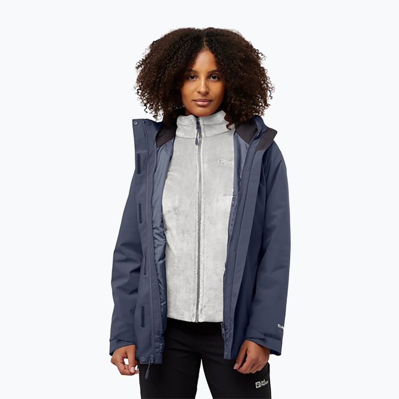 Jack Wolfskin női Rotwand 3In1 fleece melegítőfelső grafit 3