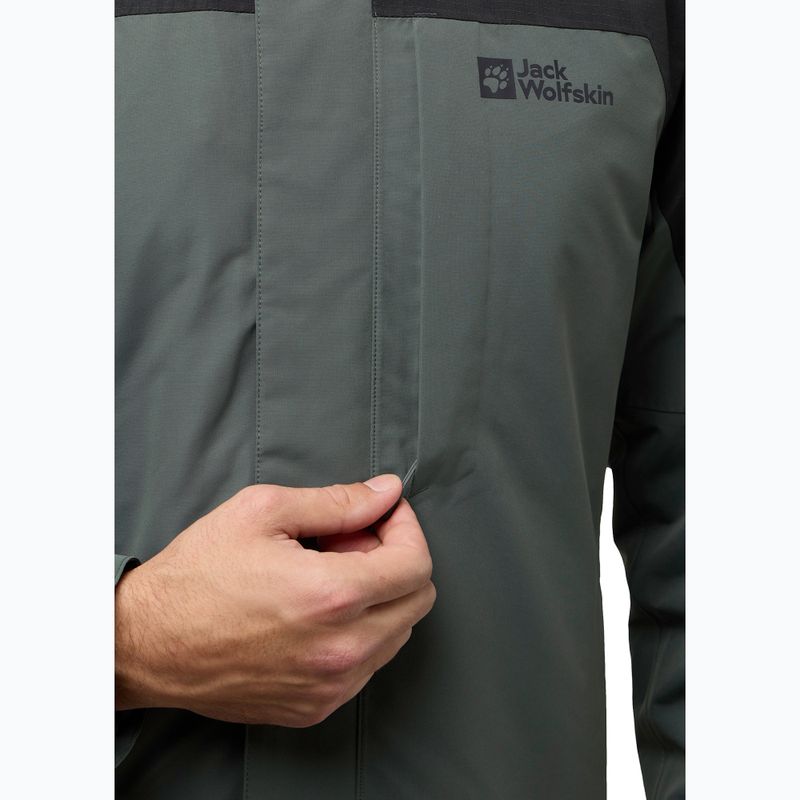 Jack Wolfskin férfi Romberg 3In1 kabát pala zöld 8