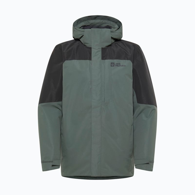 Jack Wolfskin férfi Romberg 3In1 kabát pala zöld 17
