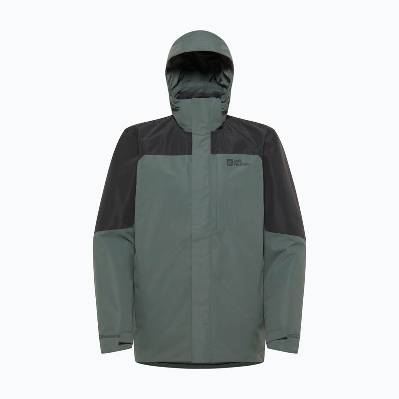 Jack Wolfskin férfi Romberg 3In1 kabát pala zöld 18