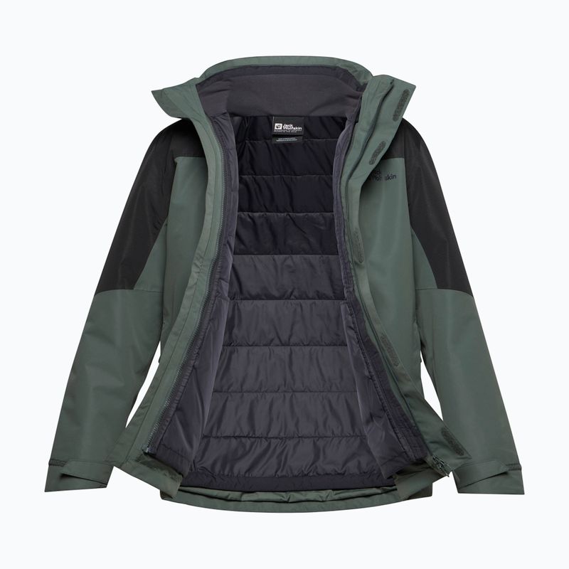 Jack Wolfskin férfi Romberg 3In1 kabát pala zöld 20