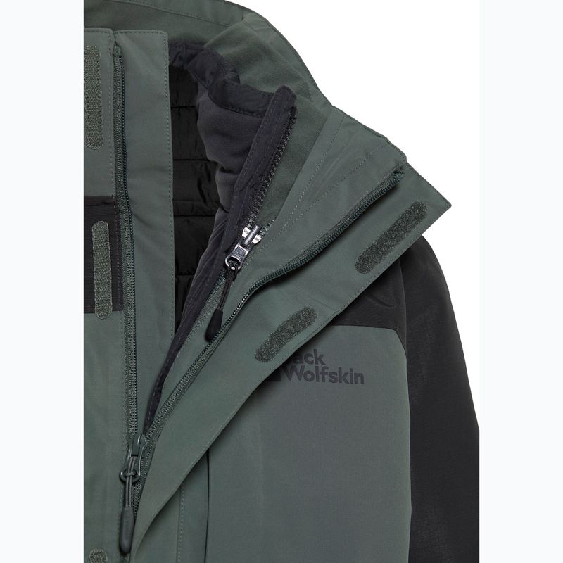 Jack Wolfskin férfi Romberg 3In1 kabát pala zöld 22