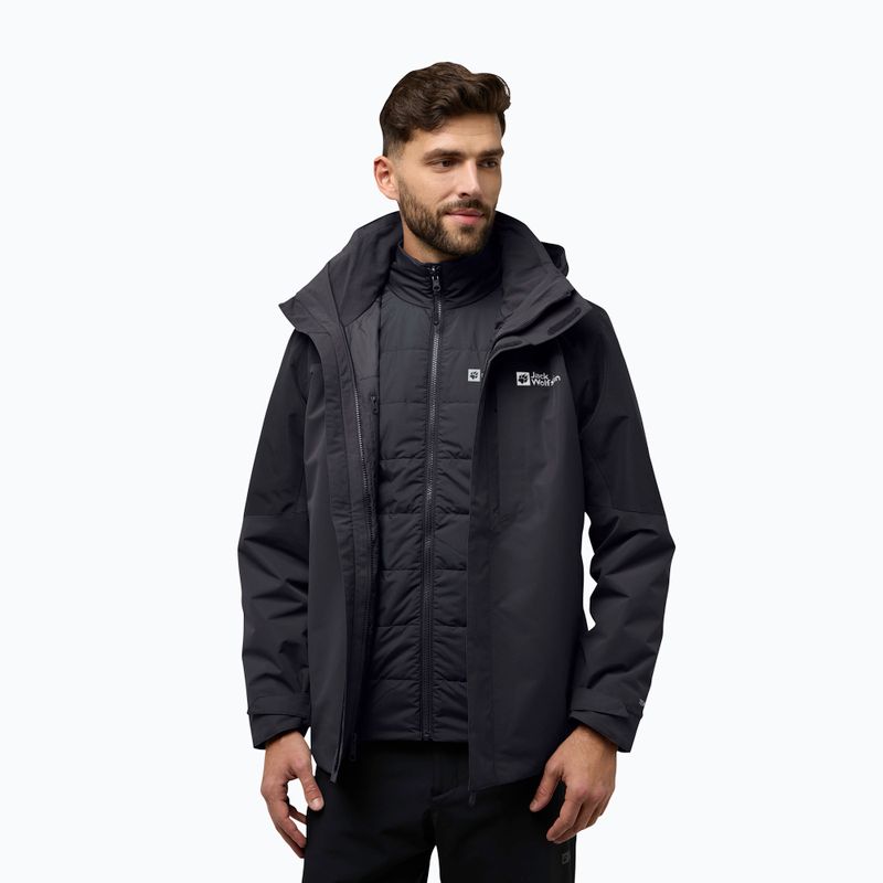 Férfi 3 az 1-ben dzseki Jack Wolfskin Romberg 3In1 phantom
