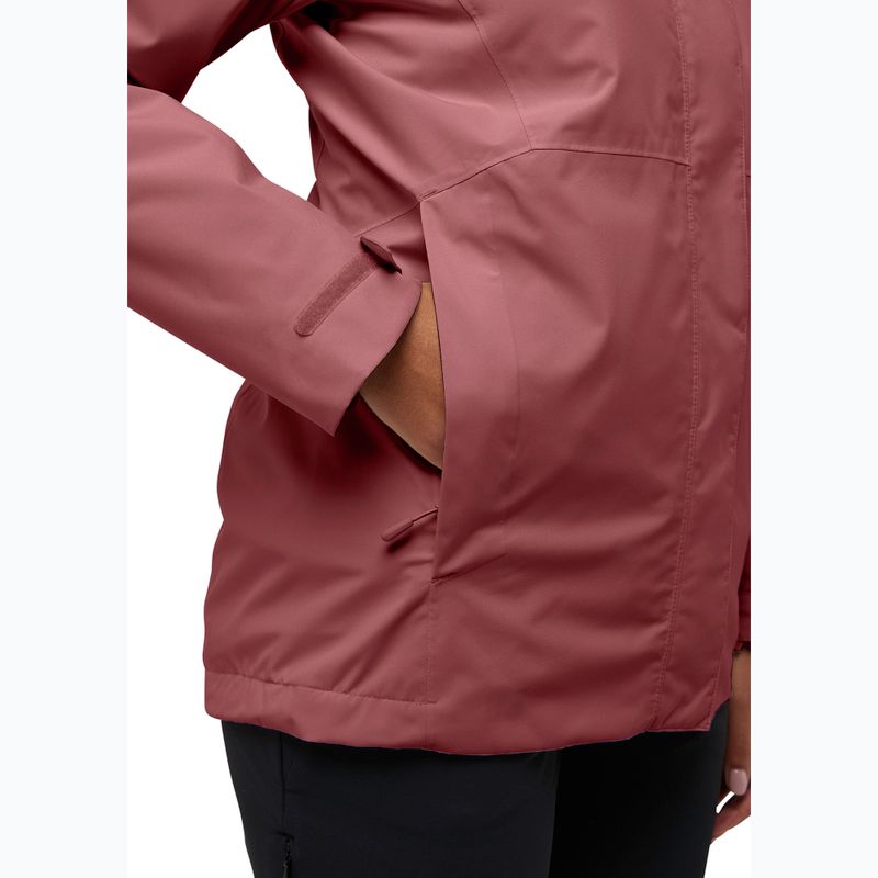 Jack Wolfskin női Rotwand 3In1 fleece pulóver piros okkersárga színben 7