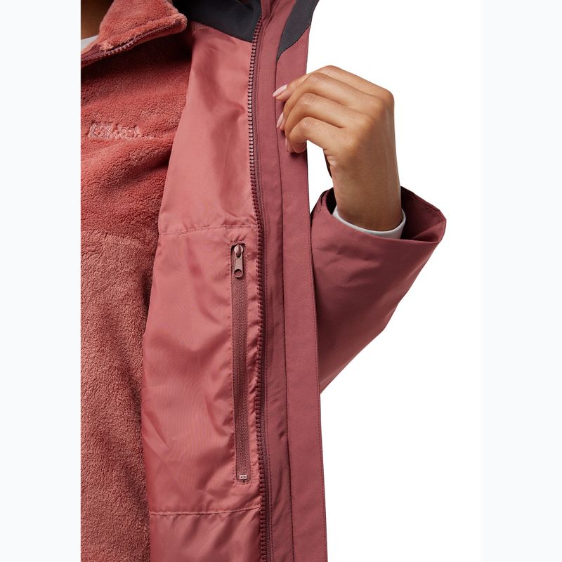 Jack Wolfskin női Rotwand 3In1 fleece pulóver piros okkersárga színben 11