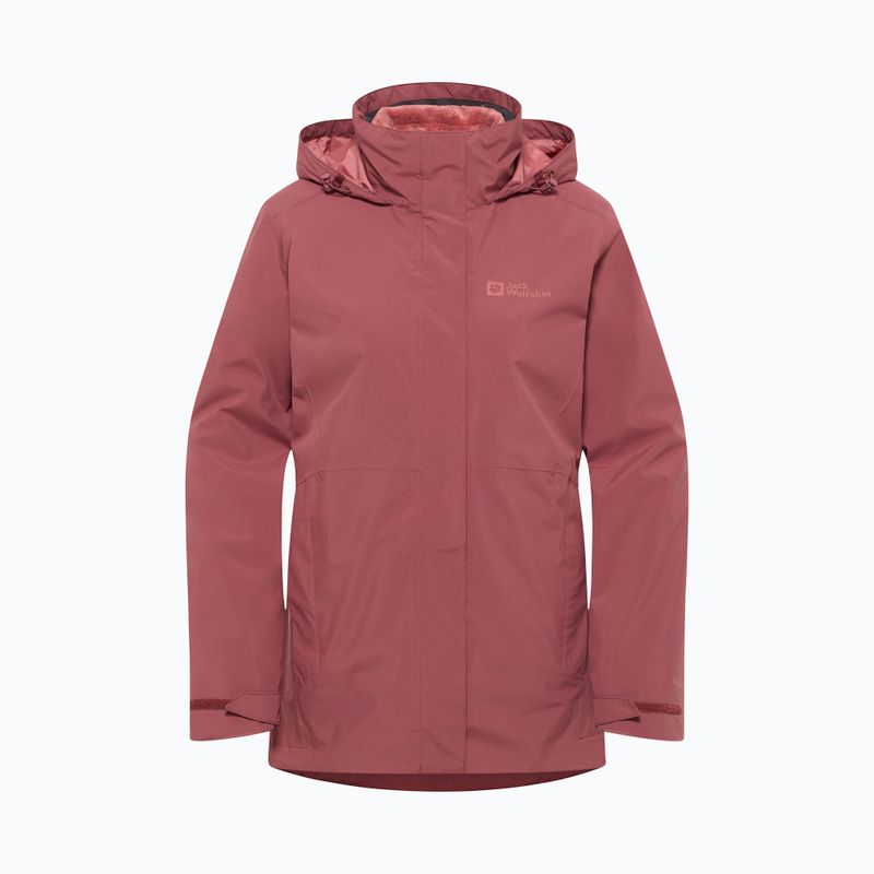Jack Wolfskin női Rotwand 3In1 fleece pulóver piros okkersárga színben 12