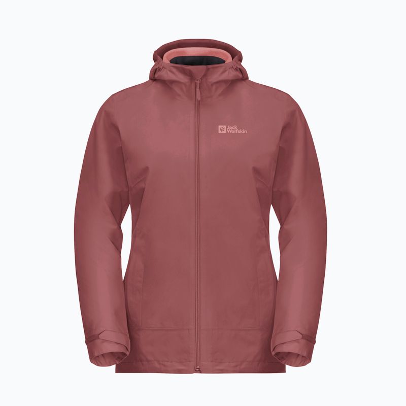 Jack Wolfskin női Moonrise 3In1 dzseki vörös okkersárga 8