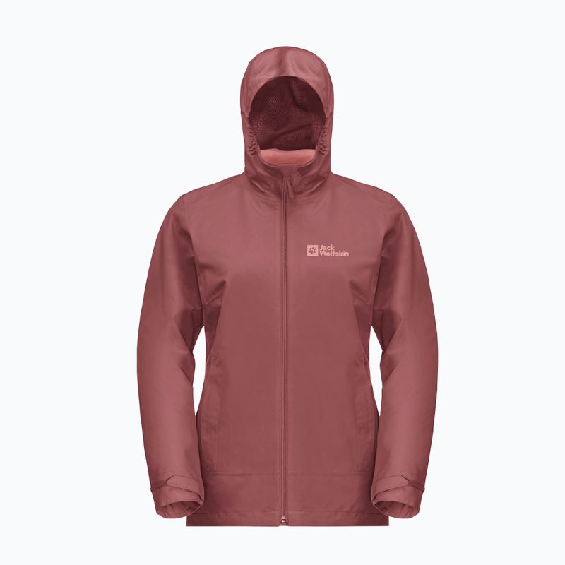 Jack Wolfskin női Moonrise 3In1 dzseki vörös okkersárga 9