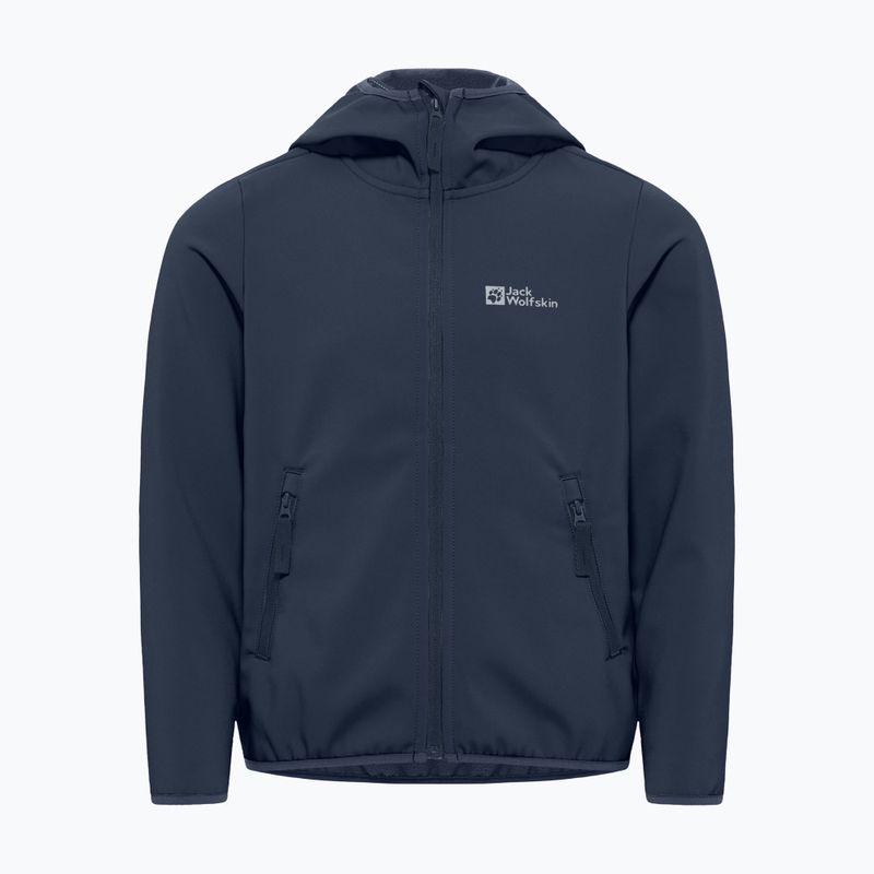 Jack Wolfskin gyermek softshell dzseki Fourwinds éjszakai kék 5