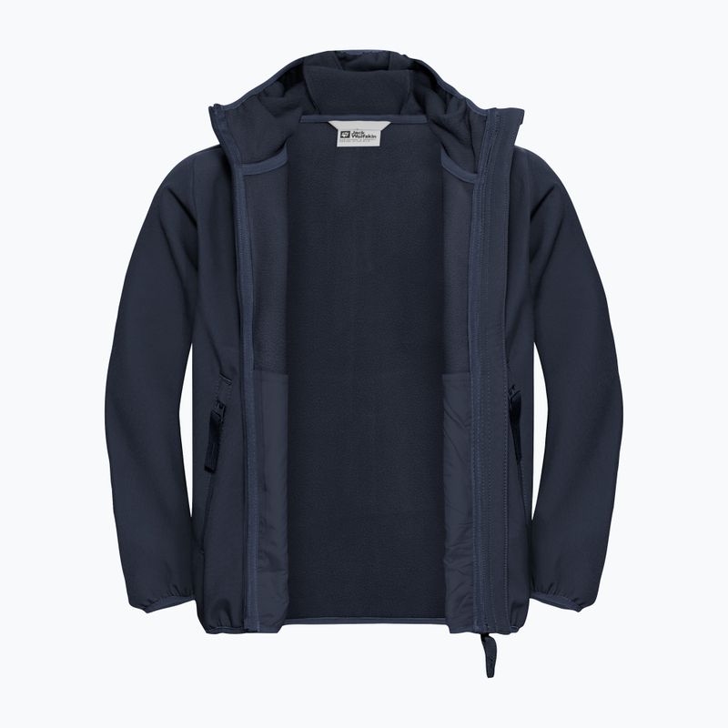 Jack Wolfskin gyermek softshell dzseki Fourwinds éjszakai kék 8