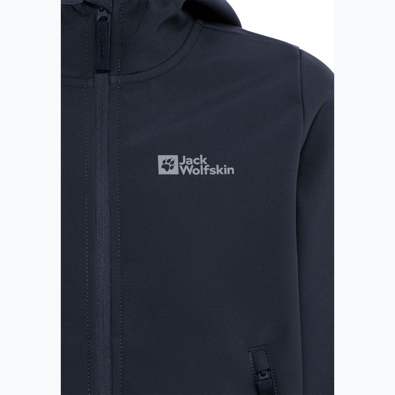Jack Wolfskin gyermek softshell dzseki Fourwinds éjszakai kék 9