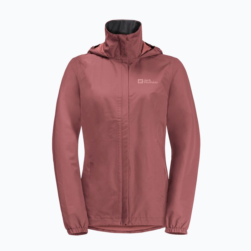 Jack Wolfskin Stormy Point 2L női esőkabát piros okkersárga 7