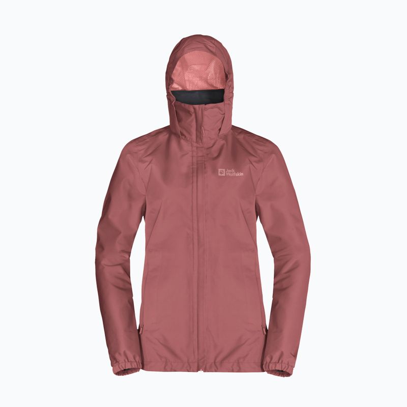 Jack Wolfskin Stormy Point 2L női esőkabát piros okkersárga 8